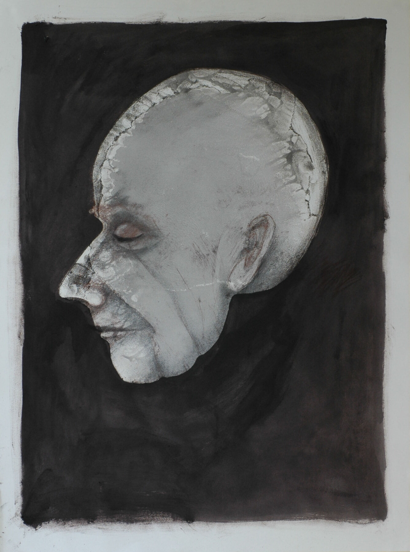 'But they can do so much in medical science these days cant they' 2012 Monotype & Charcoal  76x56cm