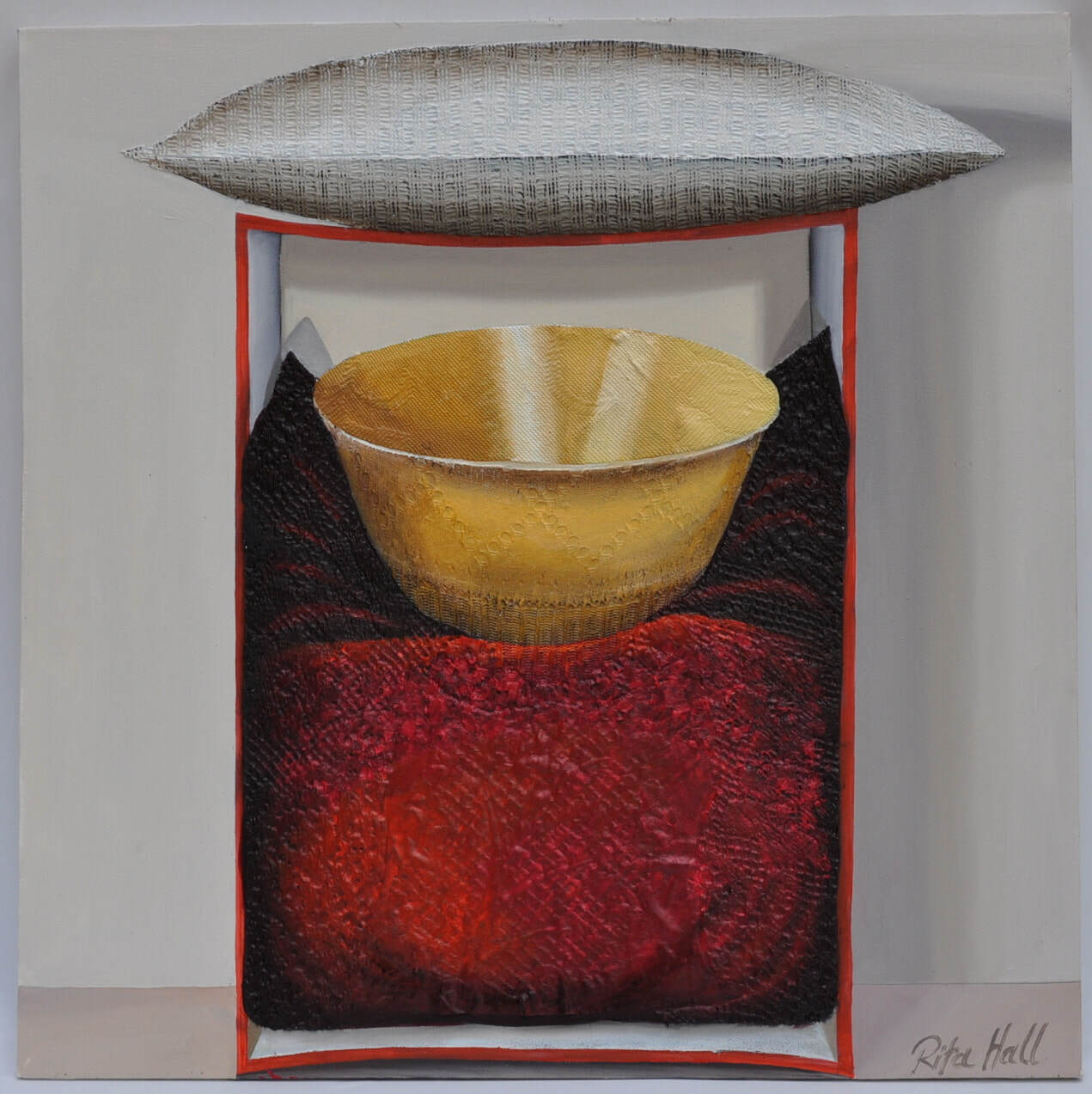 Carry this for me Oil and Collage on Canvas 61 x 61cm