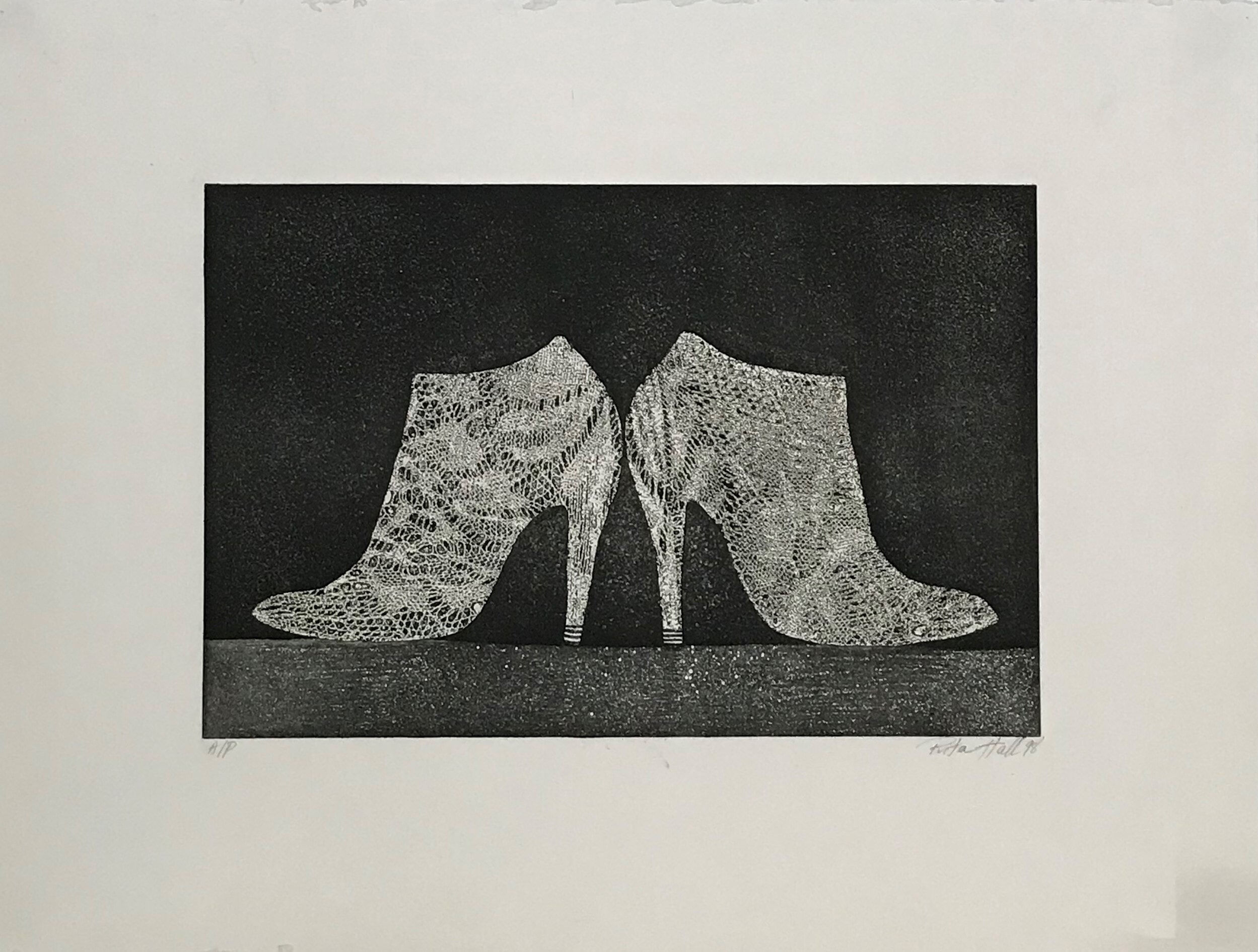 Laced Boots AP 1998 Etching 57 x 76cm