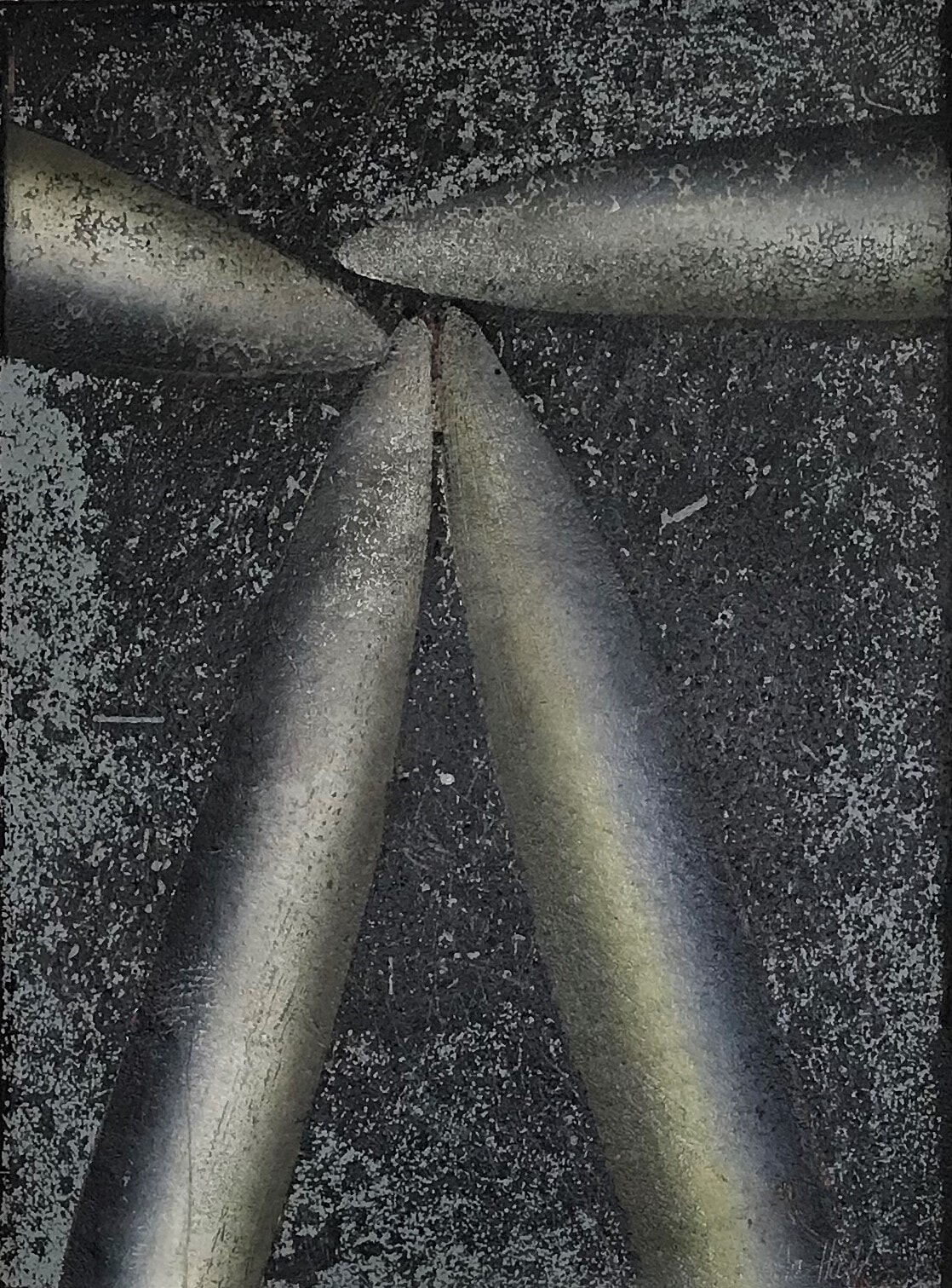 Shaped Stone 1993 76 x 56cm collograph