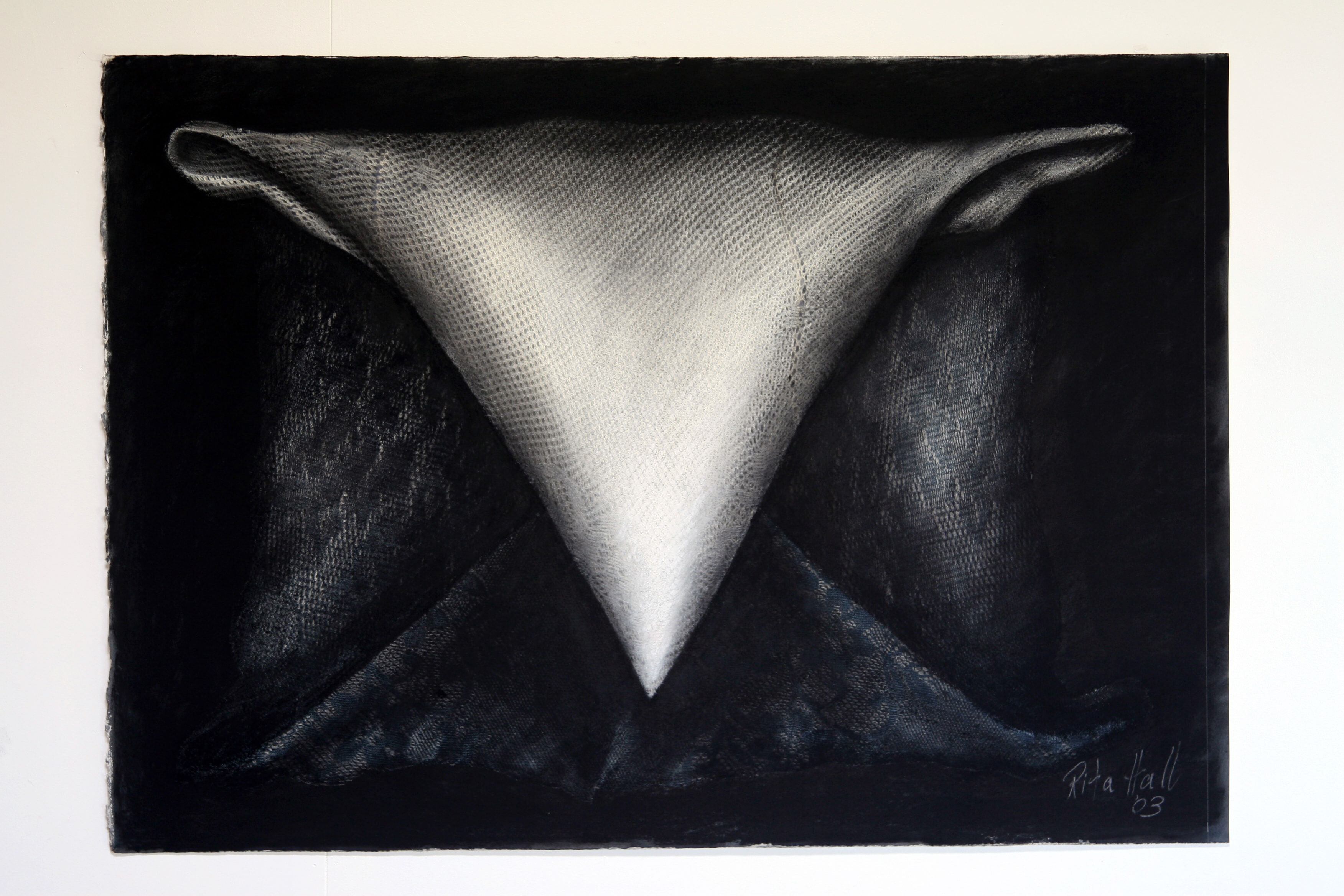 Dark Package 2002 63x91cm collograph charcoal