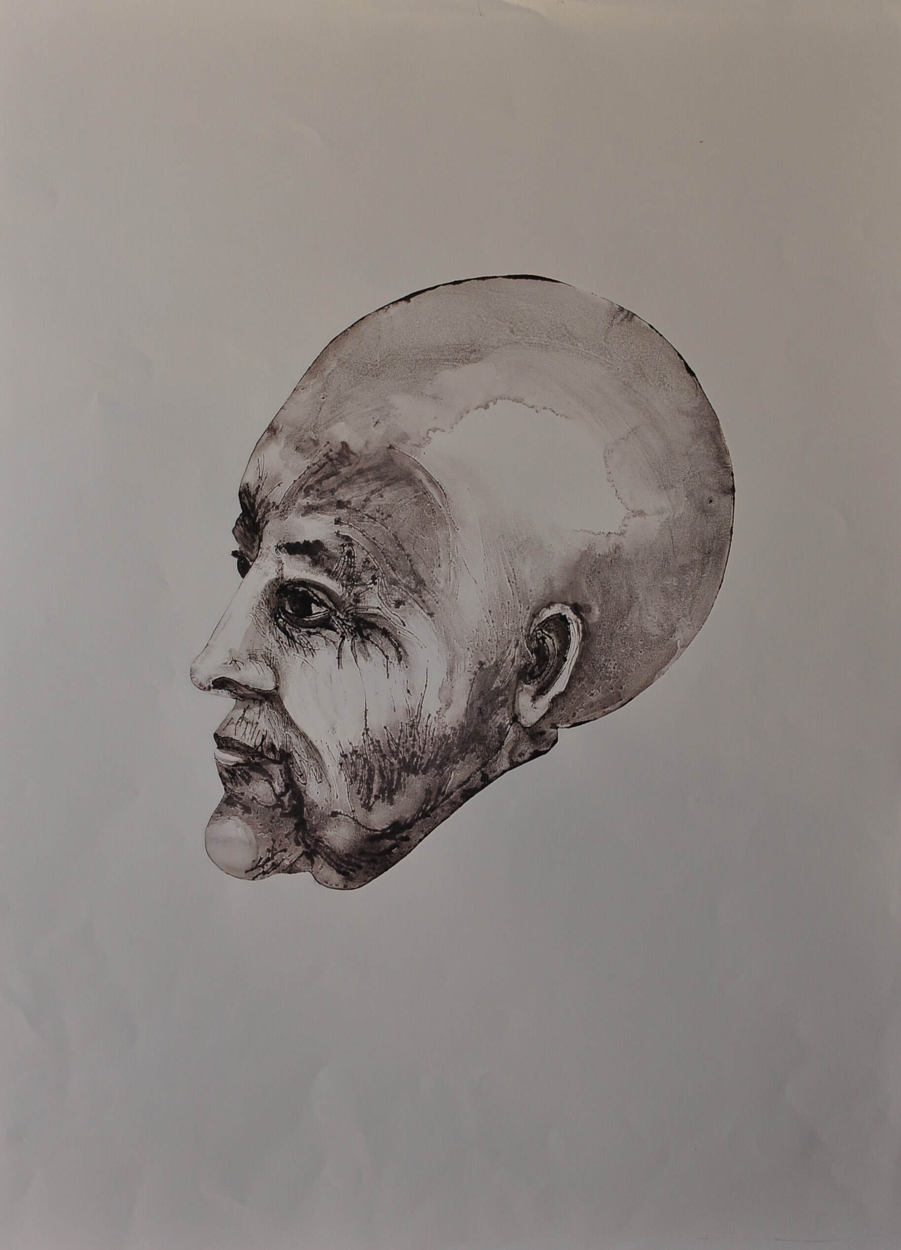 'The difference between two similar lives is the difference between two lives' 2012 Monotype 76x56cm