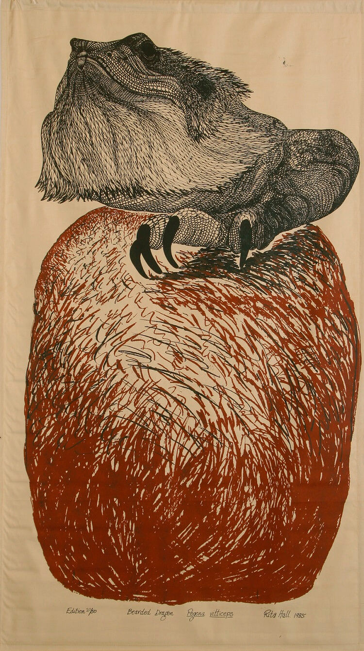 Bearded Dragon 1985 Screen Print 150x84cm