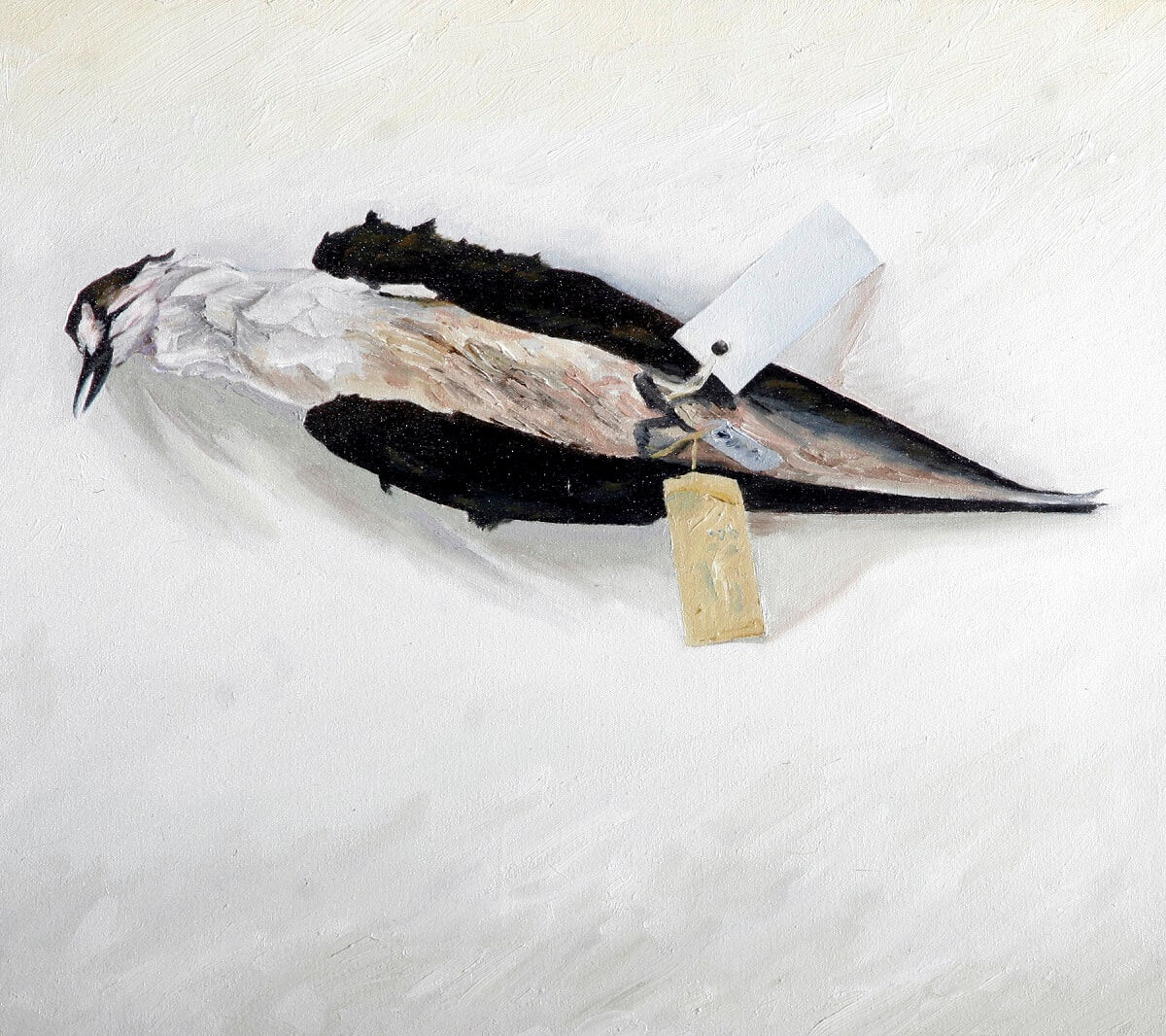 Six Birds With Packaging 2006 Oil on canvas Part 2 Total size 80x135cm