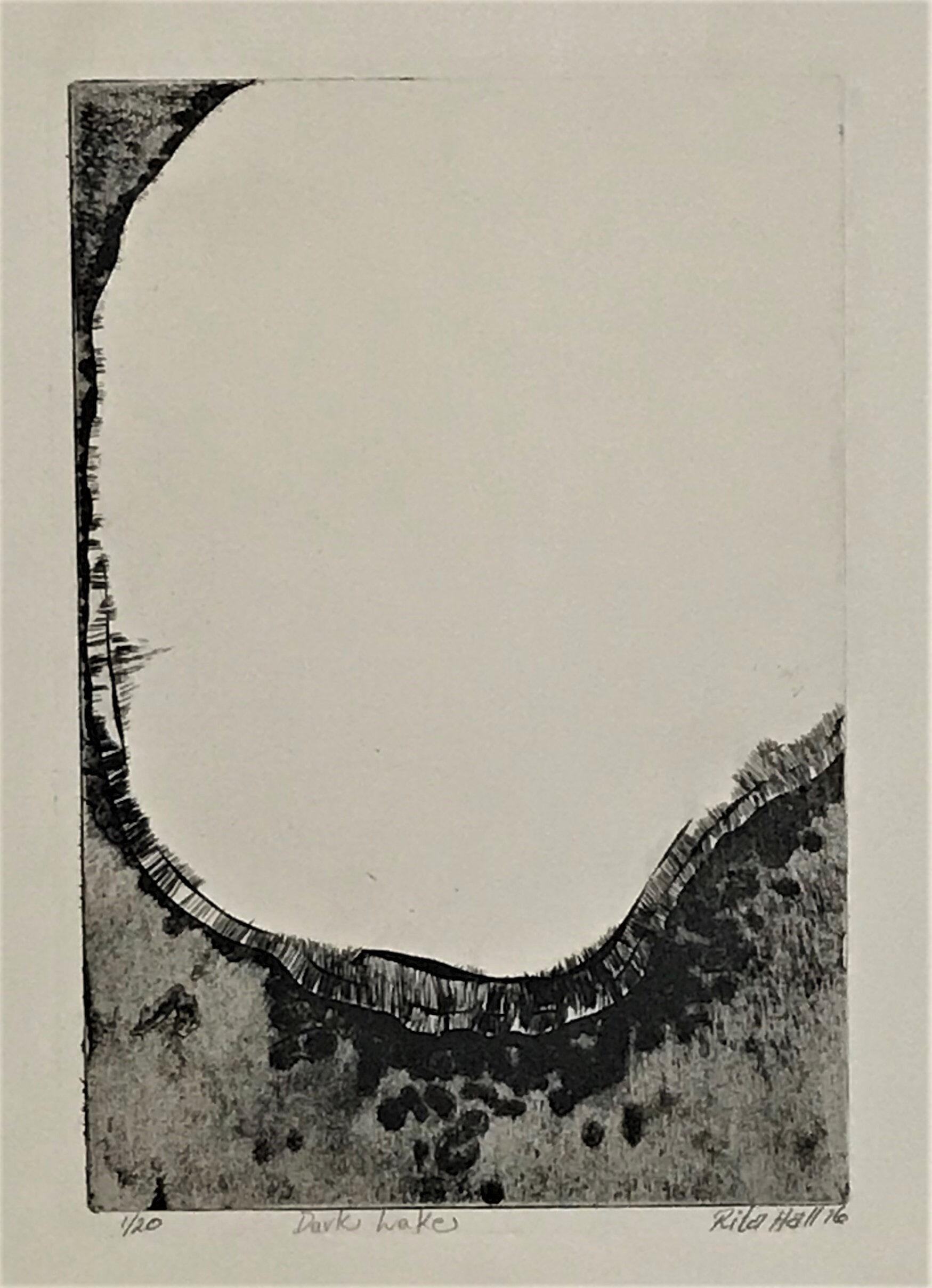 Dark Lake 1976 76 x 56 Etching (Possibly make to no 9)