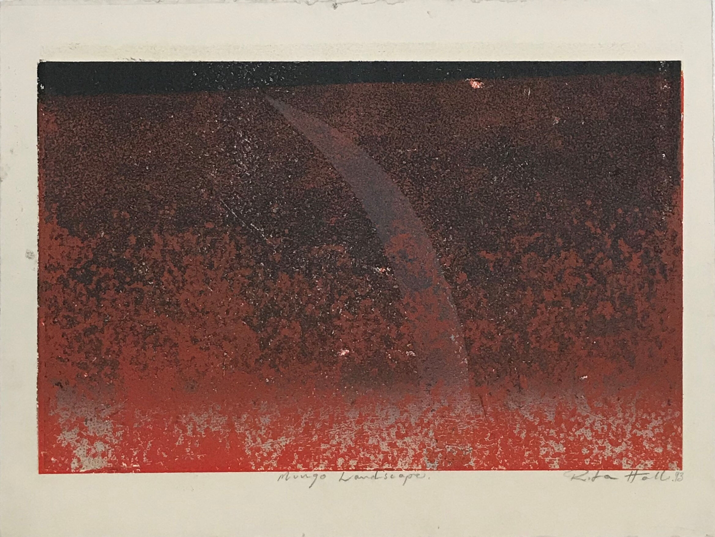 Mungo Lanscape 1993 Relief Etching  56 x 76cm