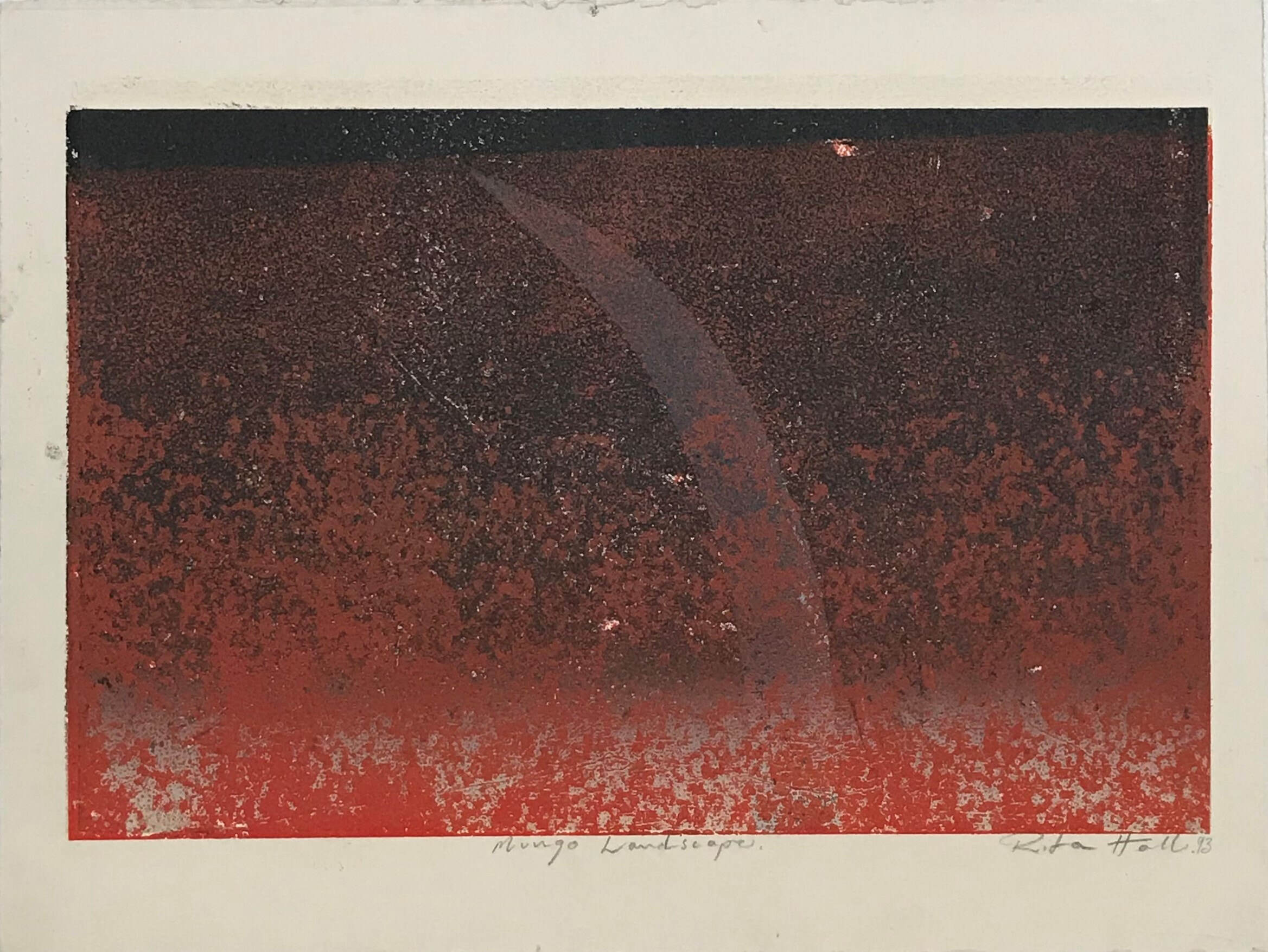 Mungo Lanscape 1993 Relief Etching  56 x 76cm