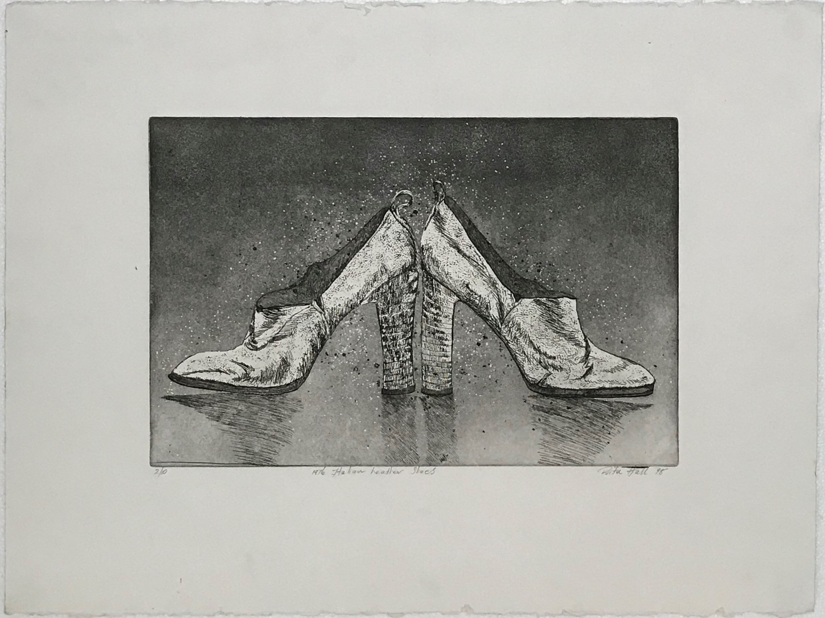 1976 Italian Leather Shoes  AP 1998 Etching 43 x 61cm