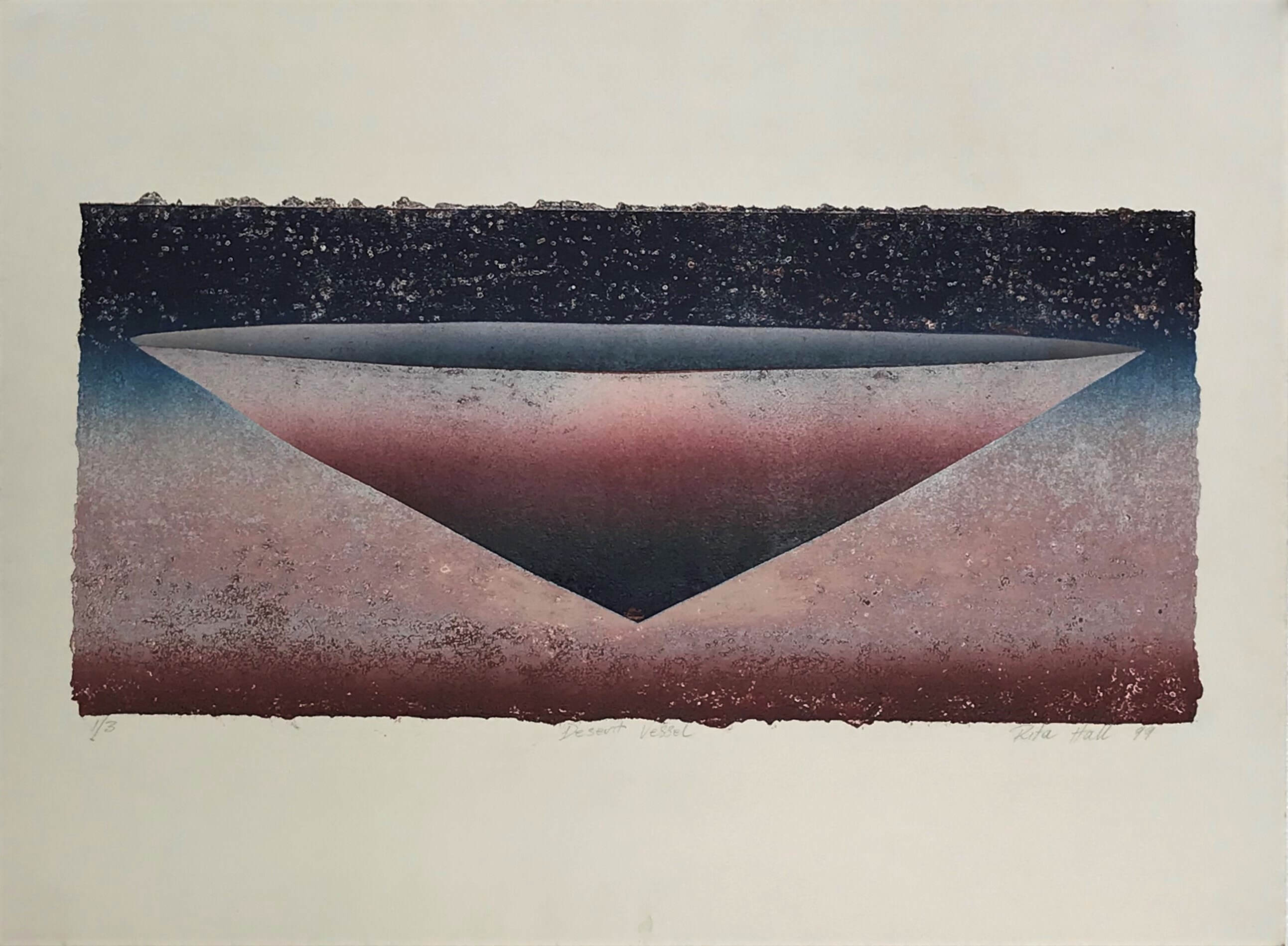 Desert Vessel 1999 Collograph 56 x 76cm