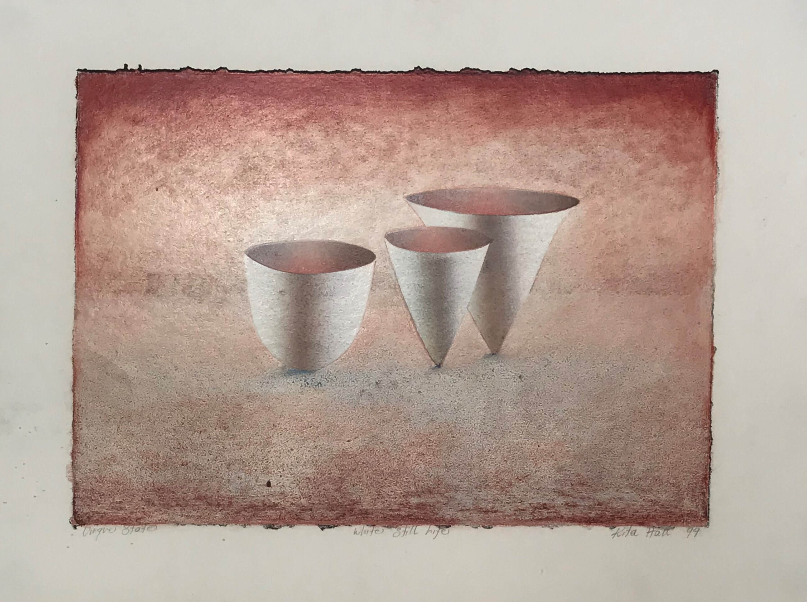 1. White Still Life 1999 Collograph 56 x 76cm