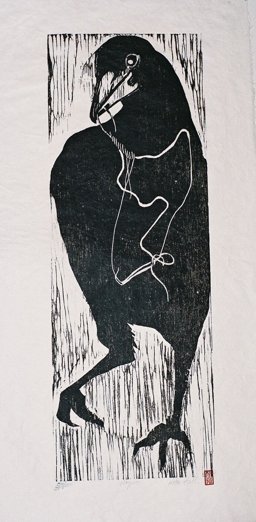 Magpie 1989 Wood Block 100 x 50cm