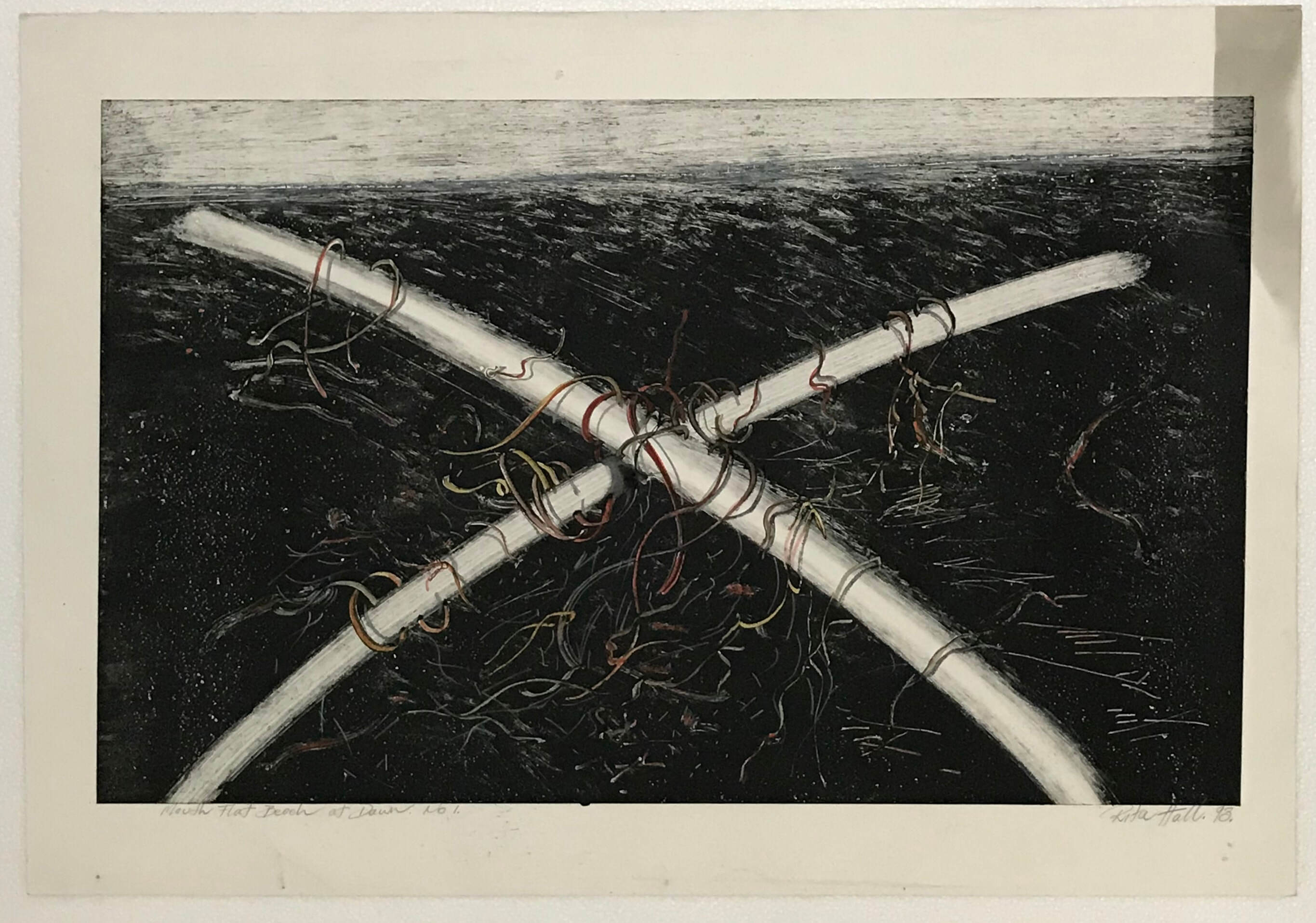 Mouth Flat at Dawn 1993 Mono Type and Gouache 56 x 76cm