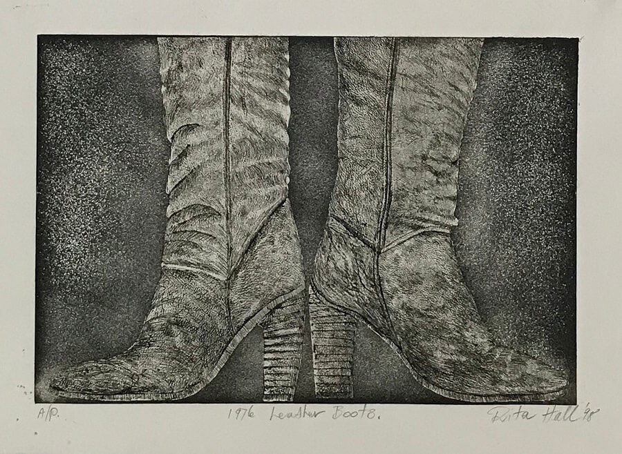 1976 Leather Boots AP 1998 Etching 41 x 61cm