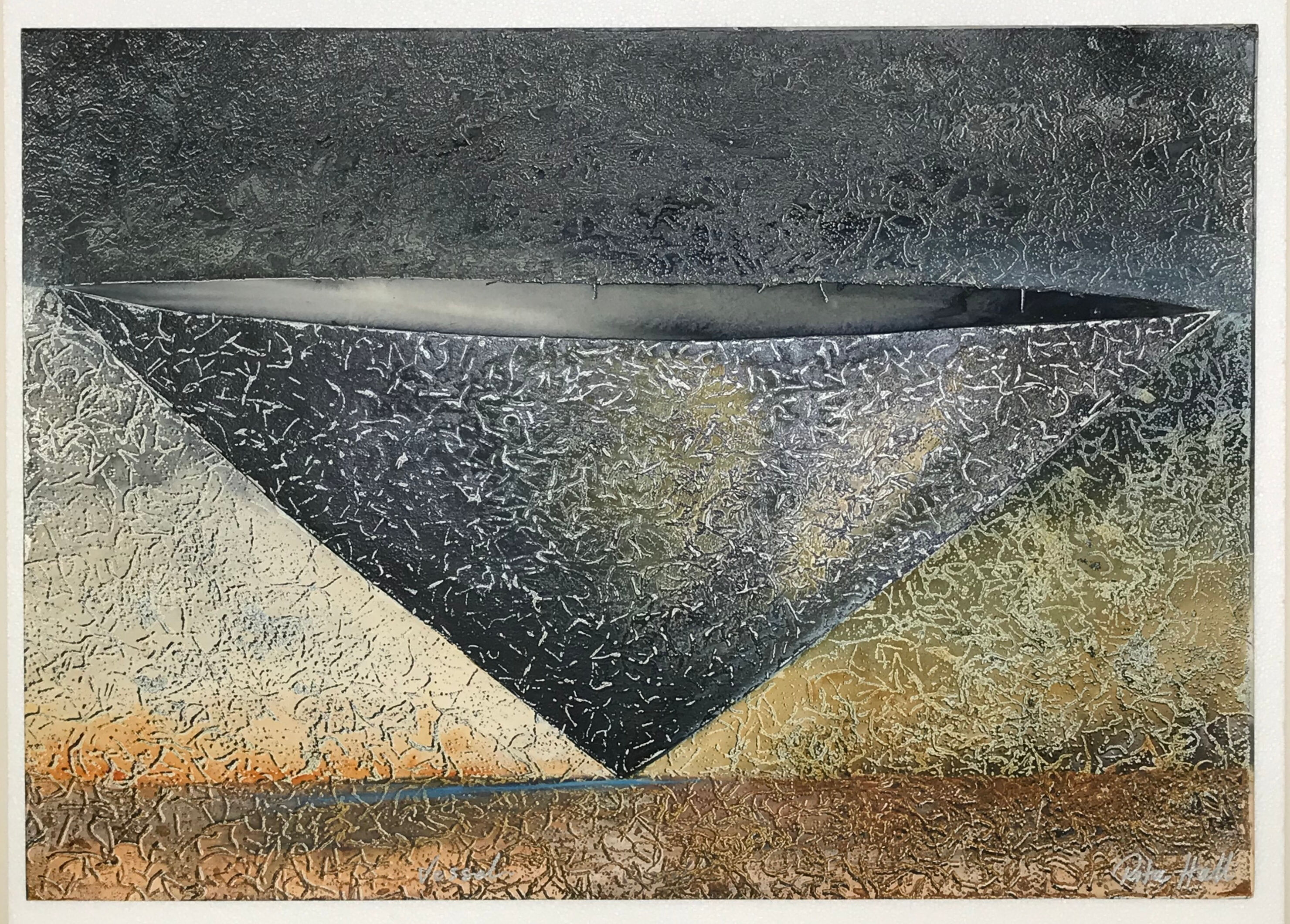 Vessel 1999 Collograph Gouche 61 x 86cm