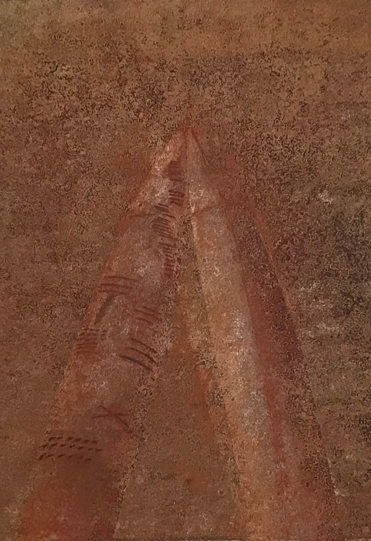 Shaped Stone Carved 1993 76 x 56cm collograph