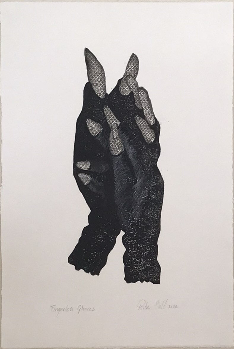 Fingerless Gloves 2022 58 x 37cm