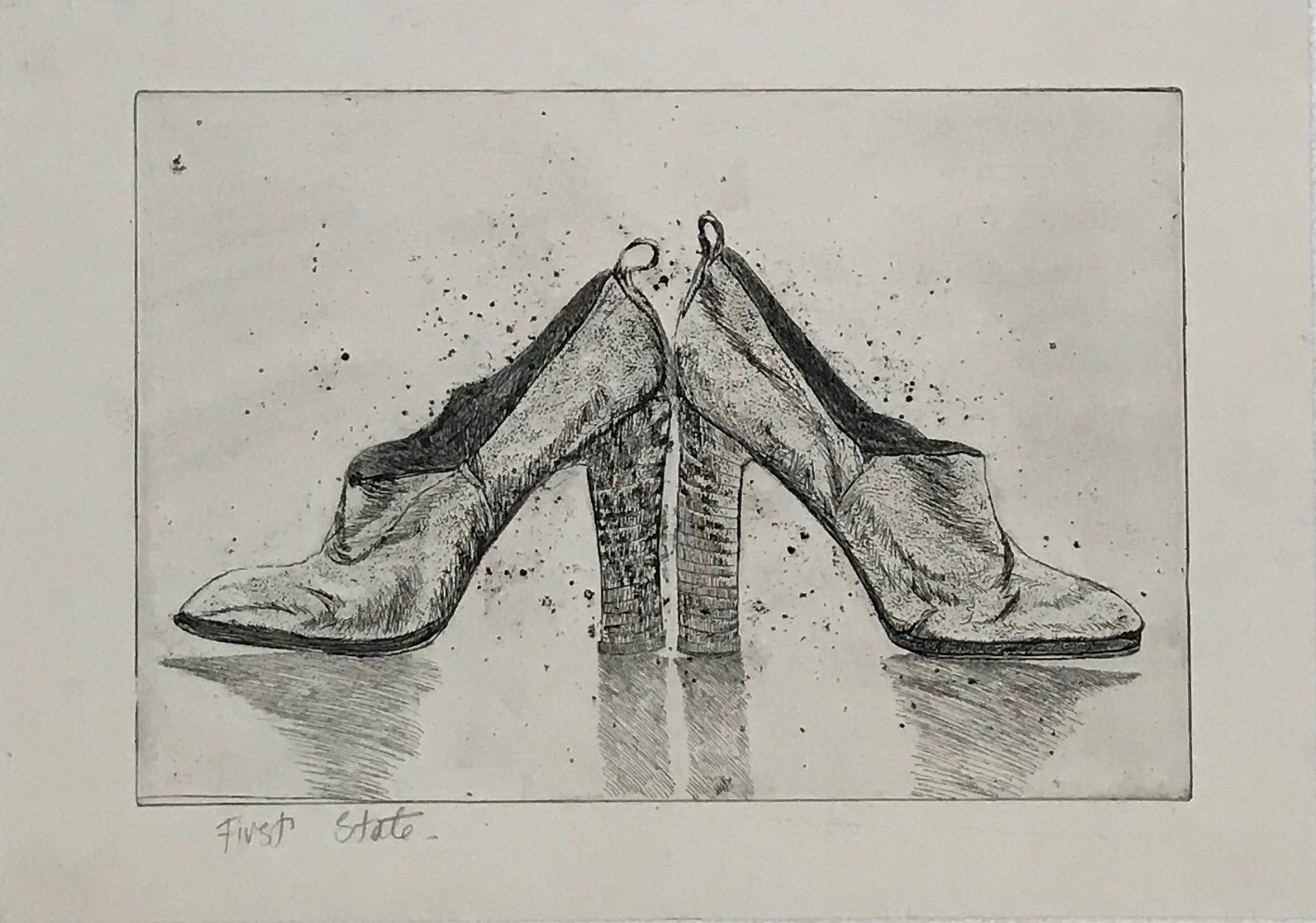 1976 Italian Leather Shoes  - First State 1998 Etching 43 x 61cm